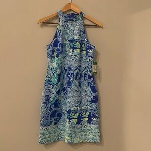 Lily Pulitzer ‘Blue Current Sea Sirens’ Krista Shift dress, Size 4